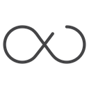 Infinity Figure Eight Black Outline icon