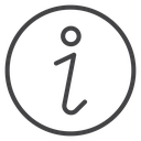 Info Circle Mark Black Outline icon