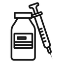 Injection vial icon