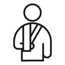 Injured man icon