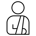 Injury Black Outline icon