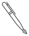 Ink pen Black Outline icon