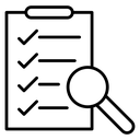 Inspection Checklist Clipboard Black Outline icon