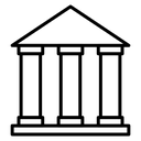 Institute Black Outline icon