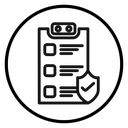 Insurance policy Black Outline icon