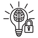 Intellectual property and copyright icon