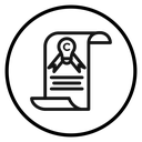 Intellectual property and copyright Black Outline icon