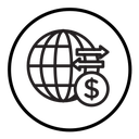 International money transfer icon