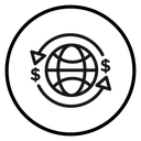 International money transfer icon