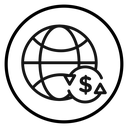 International money transfer icon