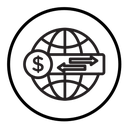 International money transfer icon