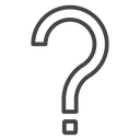 Interrogation Square Dot Black Outline icon
