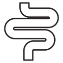 Intestines Black Outline icon
