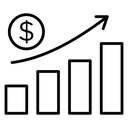 Investment growth icon