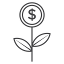 Investment Growth Flower icon