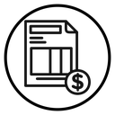 Invoice Black Outline icon