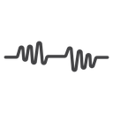Jagged Audio Waveform Black Outline icon