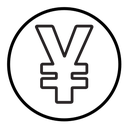 Japanese yen currency icon