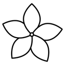 Jasmine Five Petal Flower icon