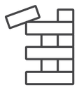 Jenga Black Outline icon