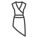Jersey wrap dress icon