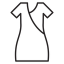 Jersey wrap dress icon