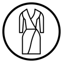Jersey wrap dress icon