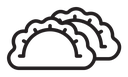 Jiaozi black outline icon