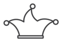 Joker hat Black Outline icon