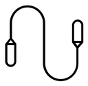 Jump Rope black outline icon