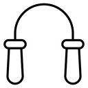 Jump rope Black Outline icon