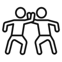 Karate Black Outline icon