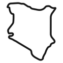 Kenya map Black Outline icon
