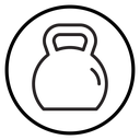 Kettlebell Black Outline icon