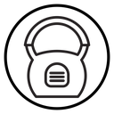 Kettlebell Black Outline icon