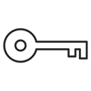 Key 2 Black Outline icon