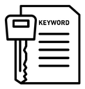 Keyword Black Outline icon