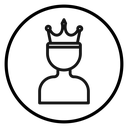 King Black Outline icon