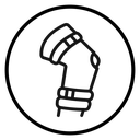 Knee Orthopedic Brace (2) Black Outline icon