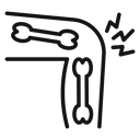Knee pain Black Outline icon