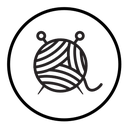 Knit yarn with needle icon