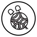 Knit yarn with needle icon