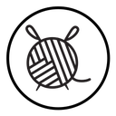 Knit yarn with needle icon