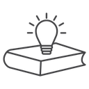 Knowledge Lightbulb Book icon