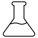 Laboratory flask Black Outline icon