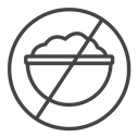 Lack of appetite Black Outline icon