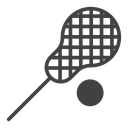 Lacrosse stick ball icon