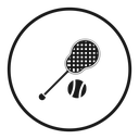 Lacrosse stick ball icon