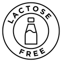 Lactose Free Black Outline icon