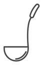 Ladle Black Outline icon